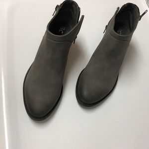 Grey booties size 8.5, never worn